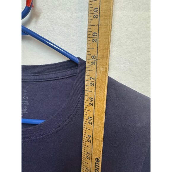 Fruit Of The Loom Navy Blue Mens Crew Neck T-Shirt Size S 100% Cotton Casual Tee - Picture 5 of 7